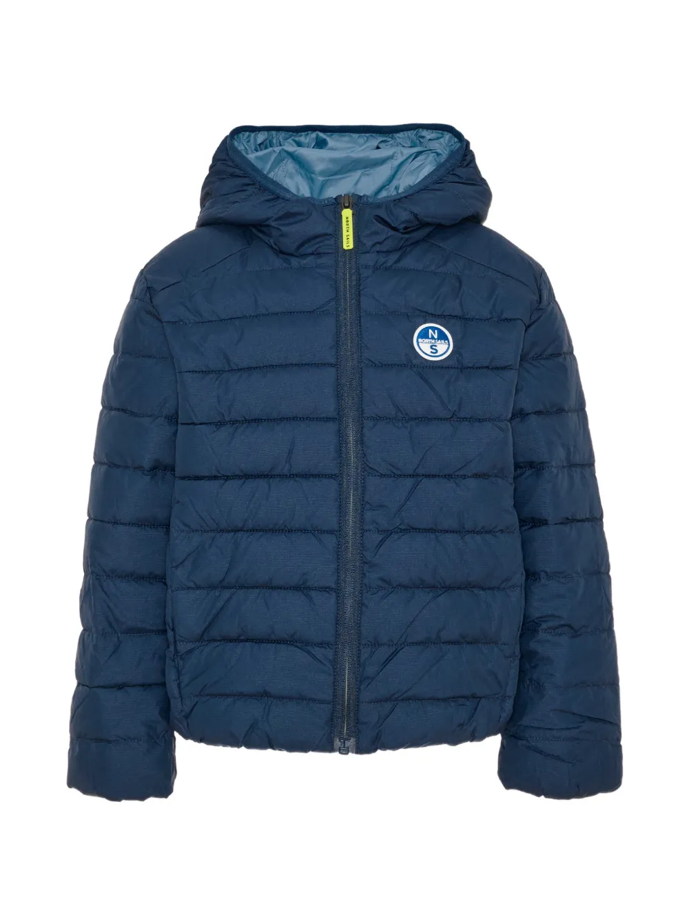North Sails Kids quilted hooded jacket - Blu