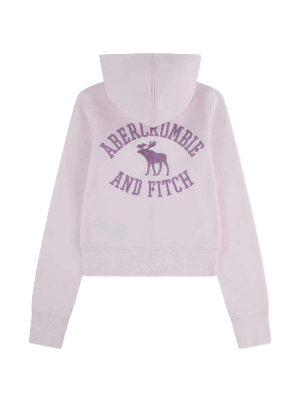 ABERCROMBIE FITCH KIDS Hoodie met geborduurd logo en rits Roze