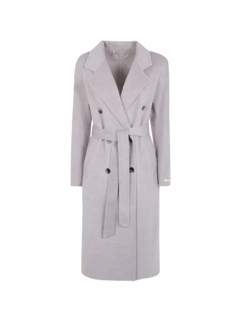 Giovanni Paris Olive double-breasted belted coat
