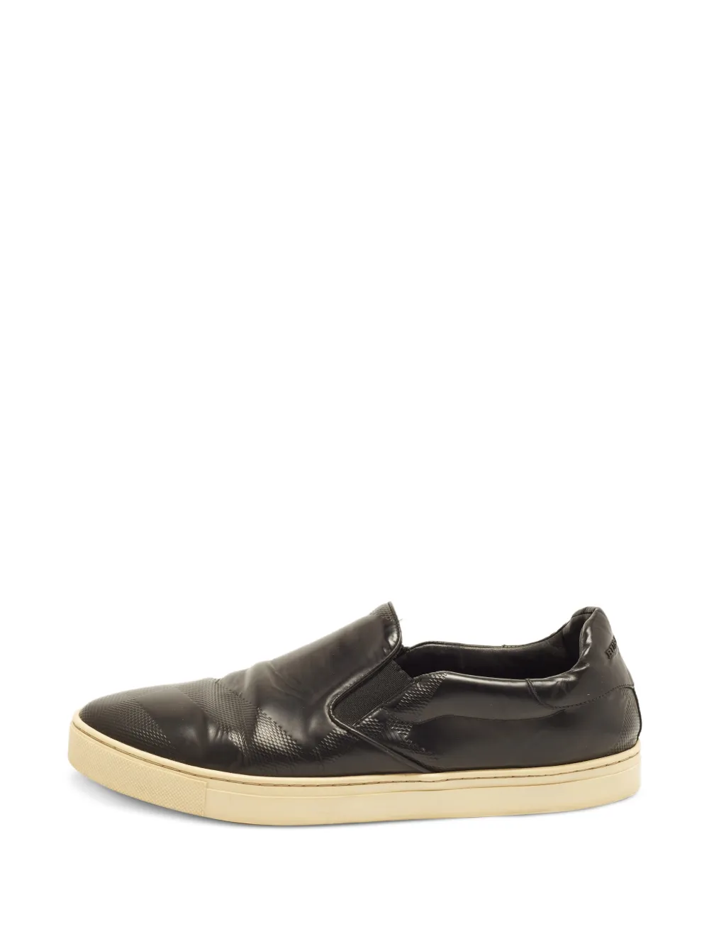 Burberry Pre-Owned Slip-On-Sneakers mit Karomuster - Schwarz