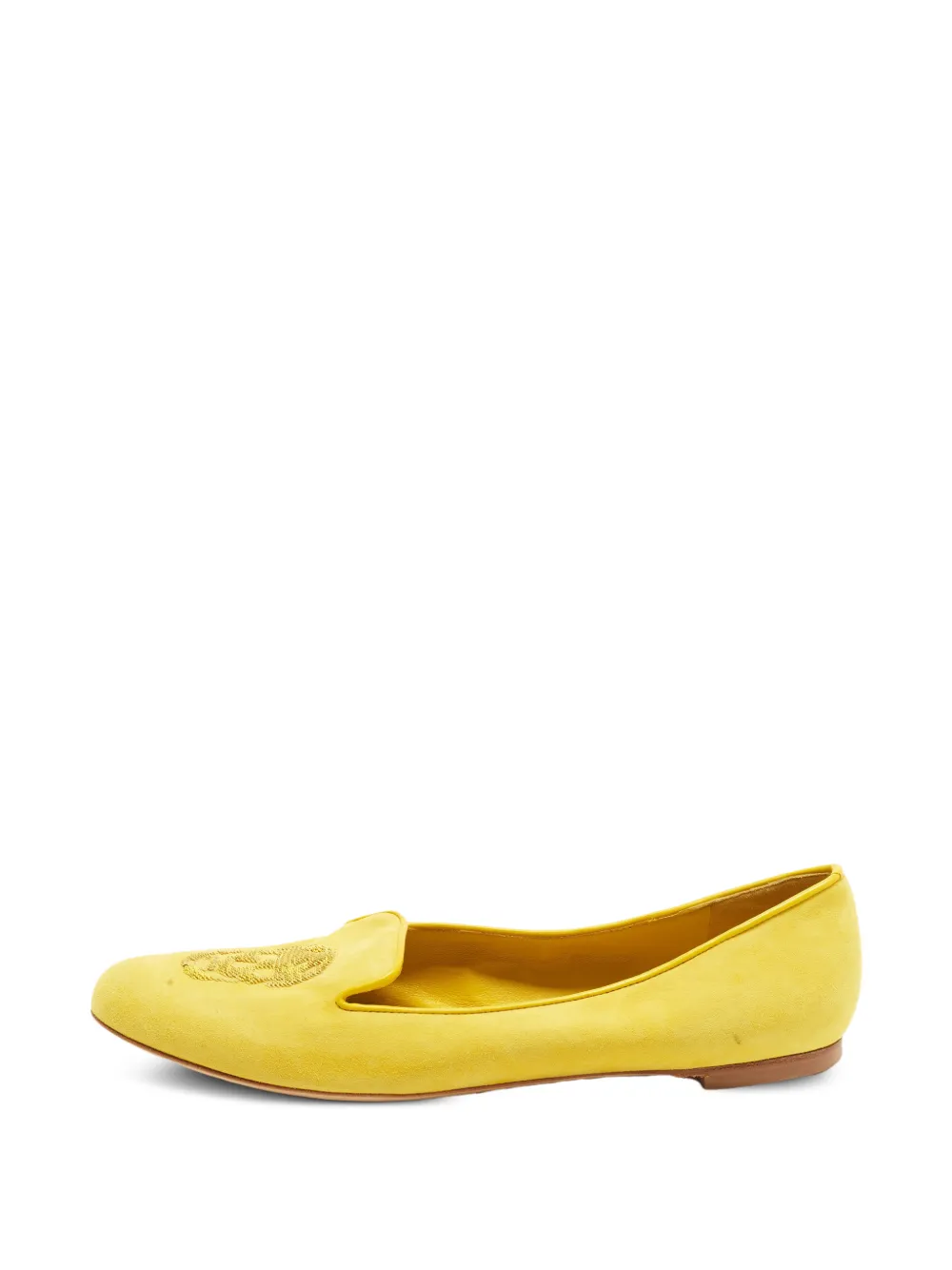 Alexander McQueen Pre-Owned chaussons à broderies - Jaune