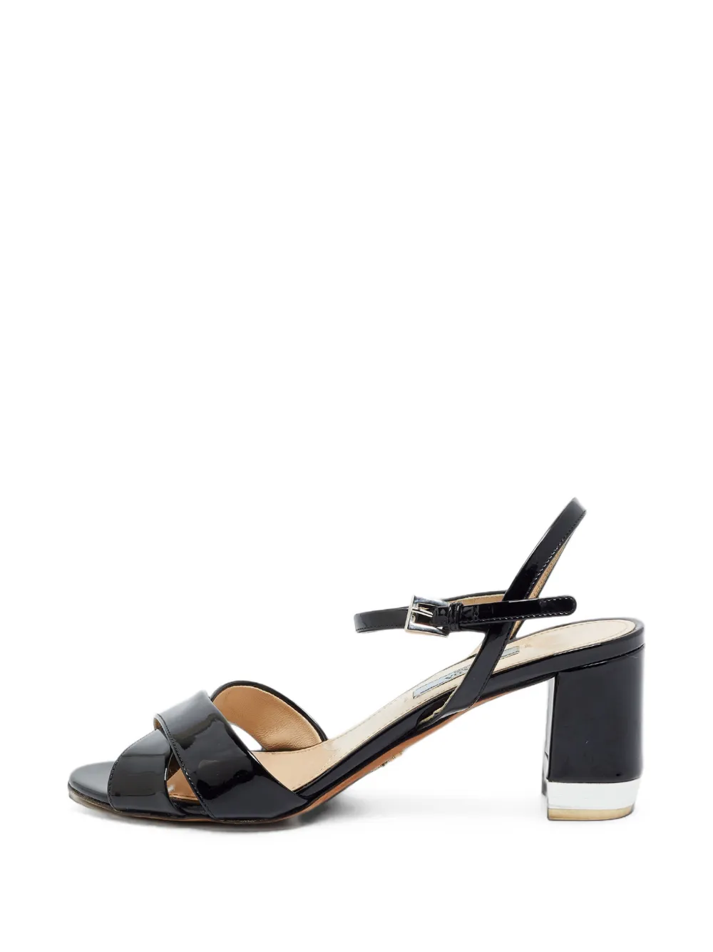 Prada Pre-Owned criss-cross ankle-strap sandals - Schwarz