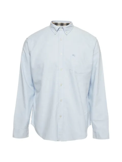 Burberry Pre-Owned camisa con botones y logo bordado