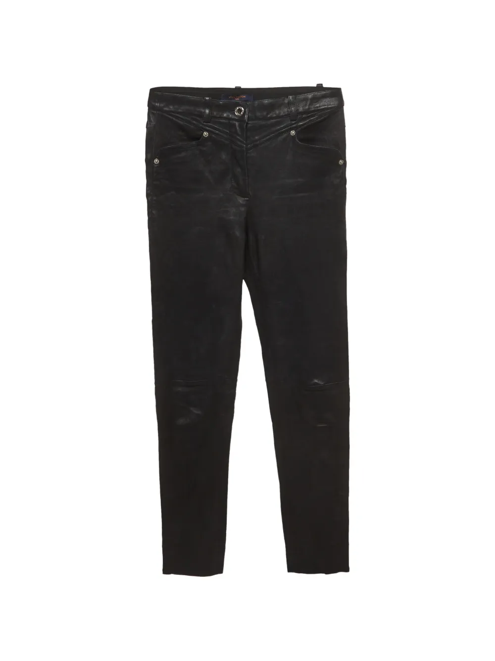 Louis Vuitton Pre-Owned skinny-fit leather trousers - Nero