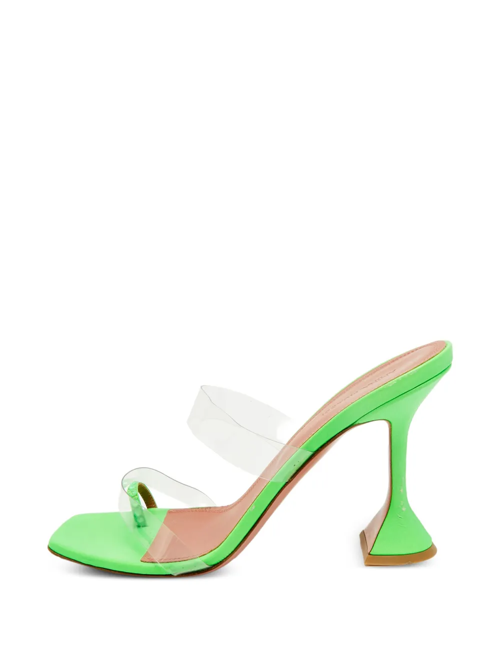 Amina Muaddi sandales Sami à design transparent - Vert Amina Muaddi sandales Sami à design transparent - Vert