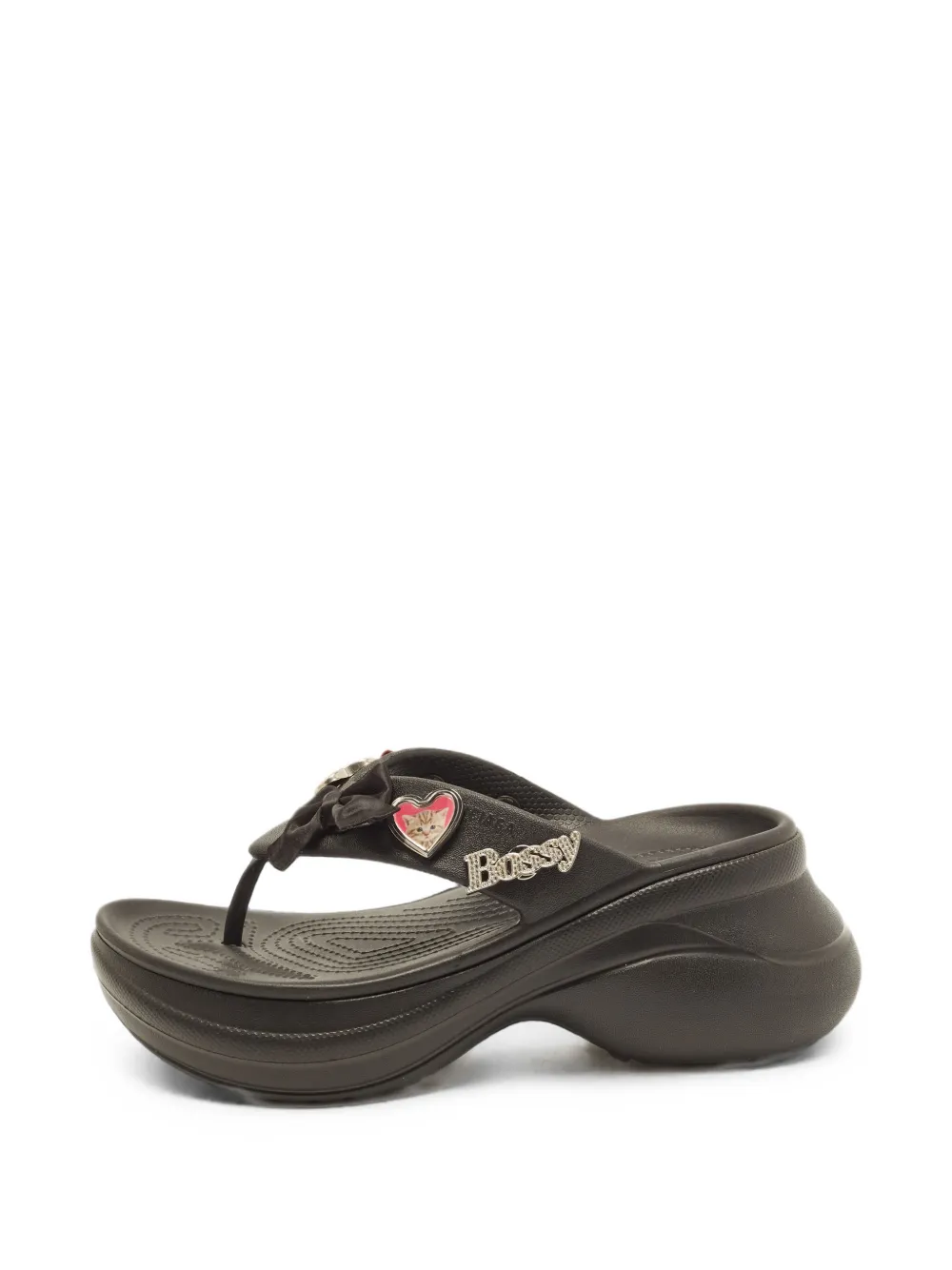 Balenciaga Pre-Owned x Crocs claquettes Jibbitz Tong - Noir Balenciaga Pre-Owned x Crocs claquettes Jibbitz Tong - Noir
