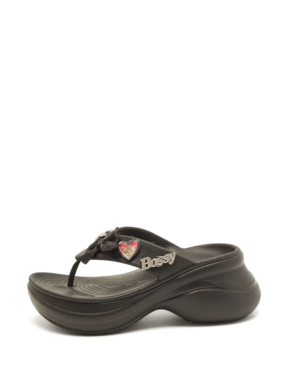 Balenciaga Pre-Owned x Crocs Jibbitz Tong slides - Schwarz