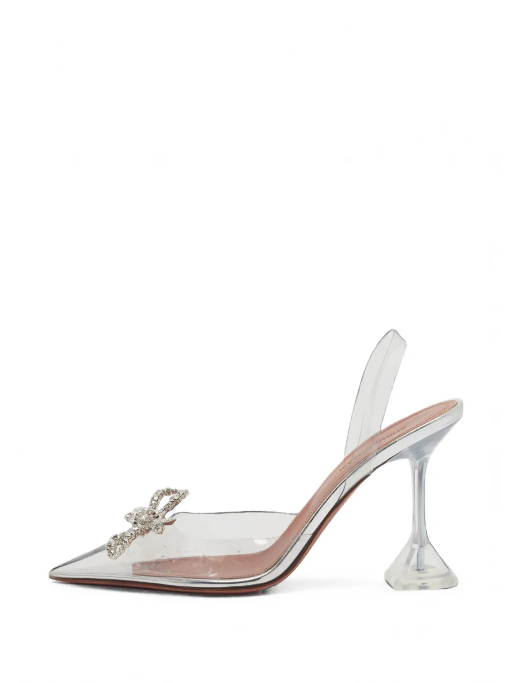 Pre-owned Amina Muaddi Begum Slingback Pumps In Neutrals