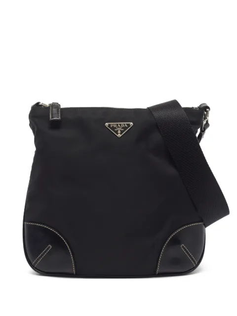 Prada Pre-Owned mochila tipo mensajero con logo de triángulo