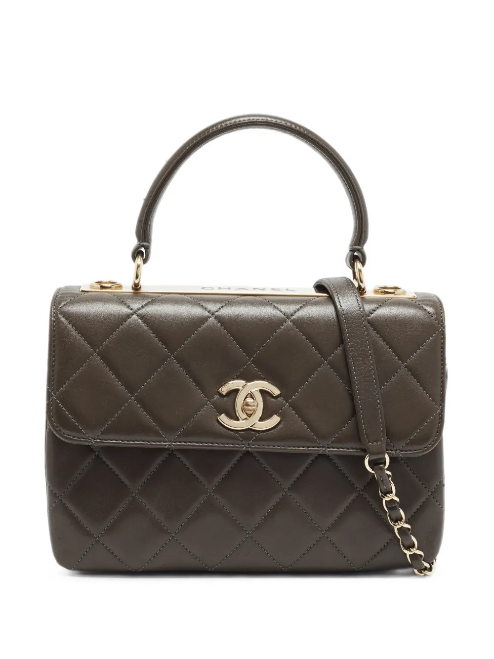 CHANEL Pre-Owned 2017-2018 Trendy CC quilted shoulder bag - Marrone