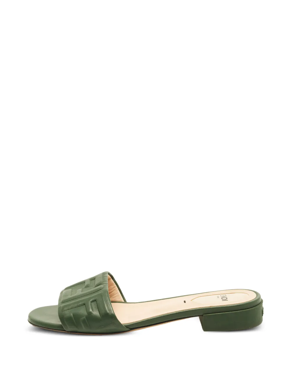 Fendi Pre-Owned Sandalen mit FF-Logo - Grün
