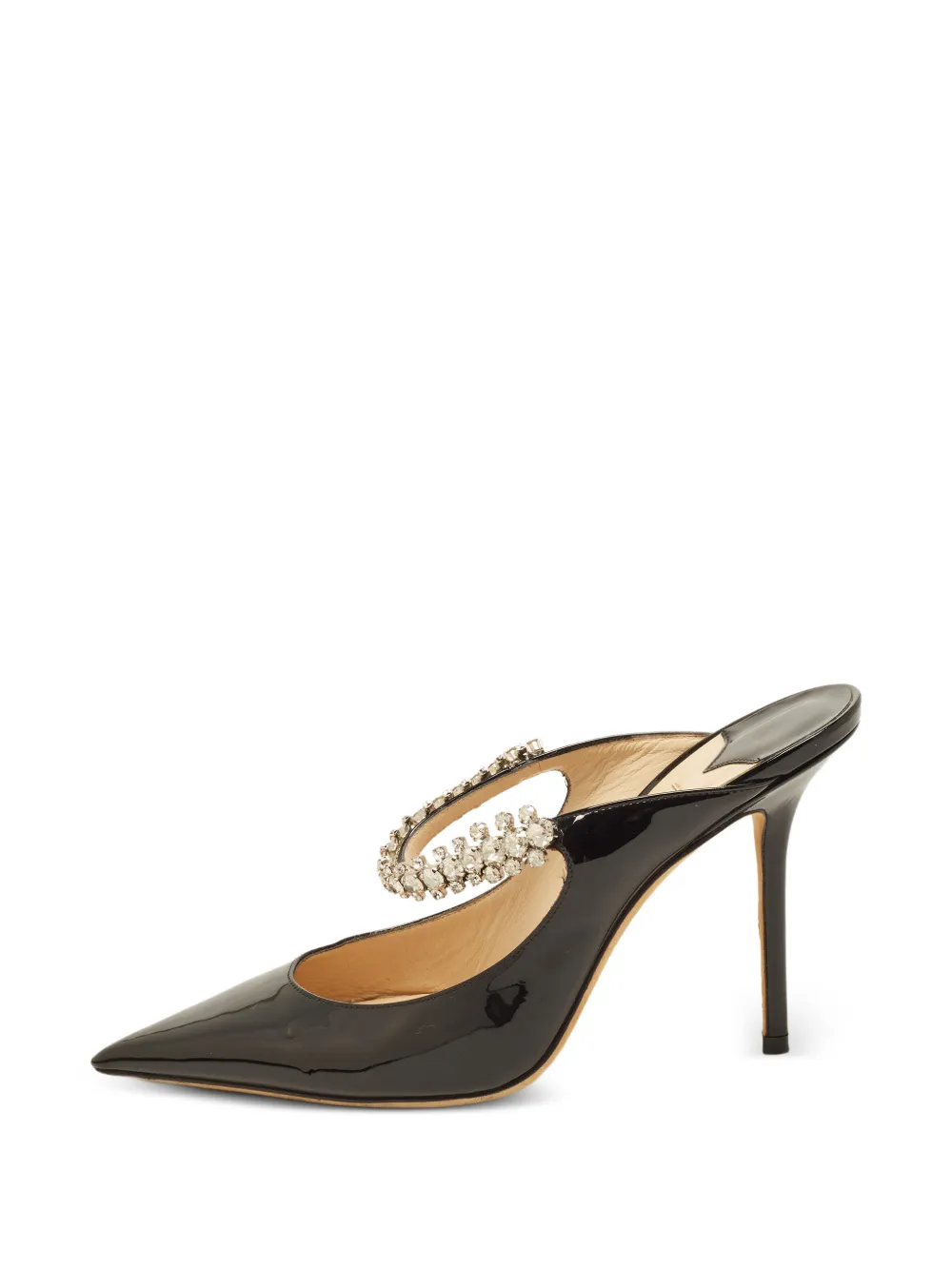 Jimmy Choo Pre-Owned mules Bing à ornements en cristal - Noir Jimmy Choo Pre-Owned mules Bing à ornements en cristal - Noir