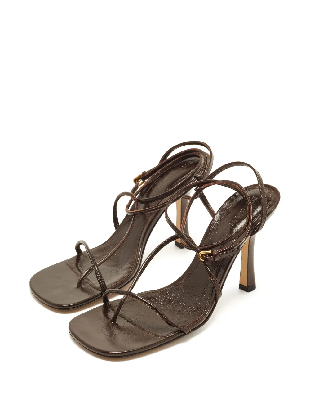 Bottega Veneta Pre-Owned sandales à bride cheville - Marron Bottega Veneta Pre-Owned sandales à bride cheville - Marron