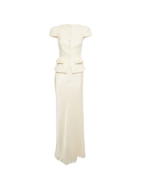 Self-Portrait bow-detail maxi dress