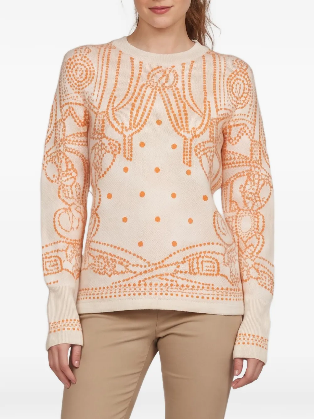 Hermès Pre-Owned Brides de Gala jacquard sweater - Neutrals