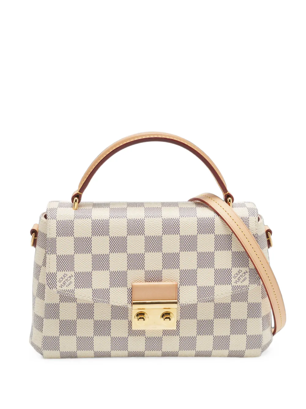 Louis Vuitton Pre-Owned Croisette Damier Azur patterned shoulder bag - Nude