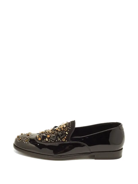 Dolce & Gabbana Pre-Owned studded patent leather loafers