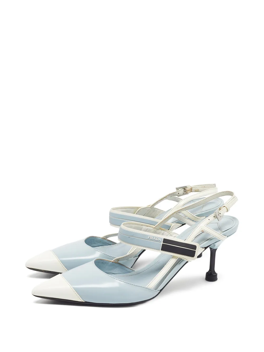 Prada Pre-Owned pointed toe slingback pumps - Blau