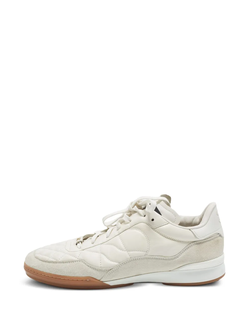 CHANEL Pre-Owned quilted lace-up sneakers - Bianco