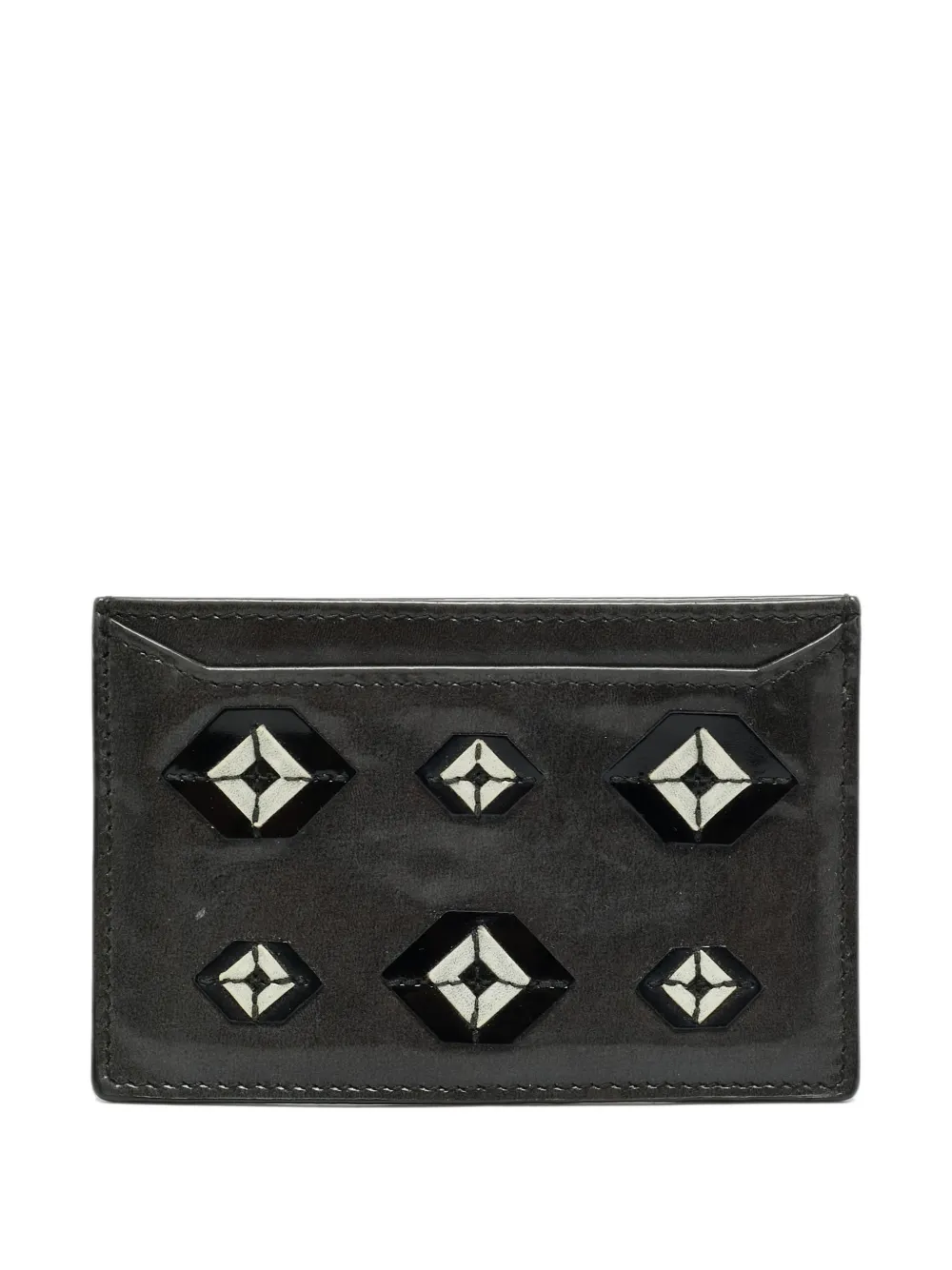 Prada Pre-Owned Kartenetui mit Applikation - Grau