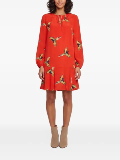 Dvf Vintage bird-print mini dress