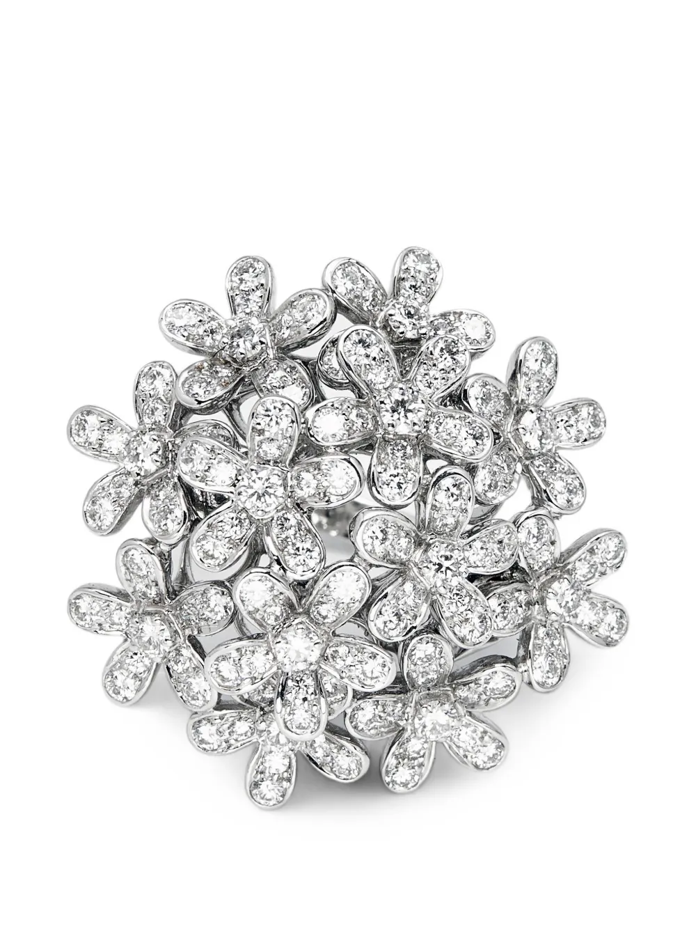 Pre-owned Van Cleef & Arpels Socrate Diamond Ring In 银色