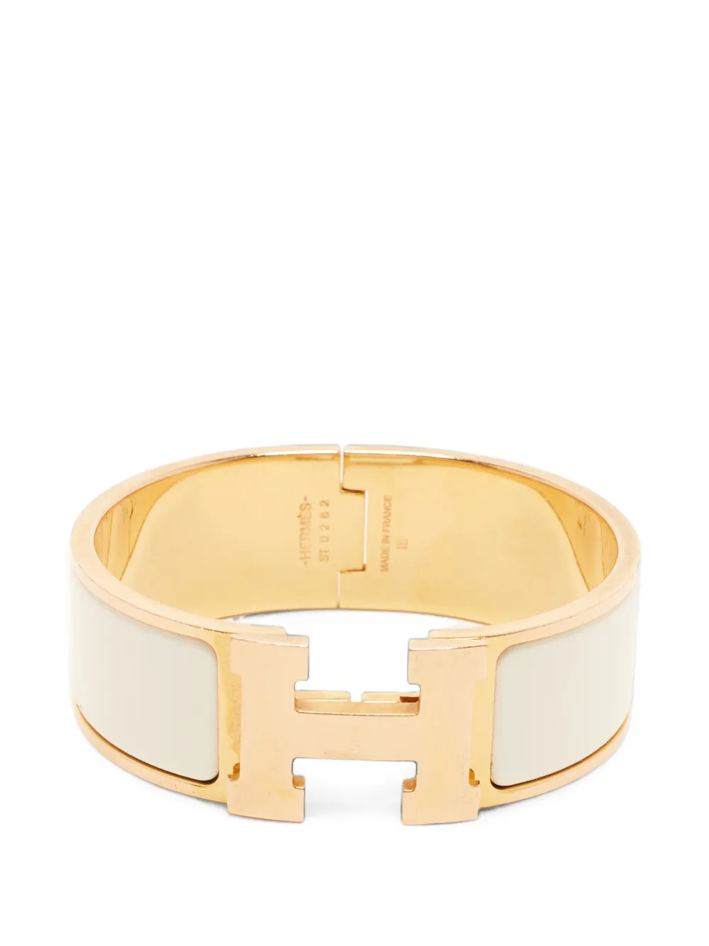 Hermès Pre-Owned bracelet Clic Clac H en émail - Blanc