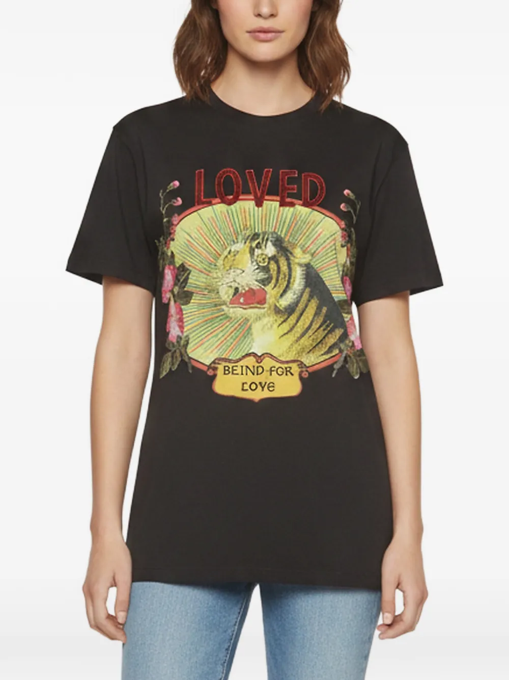Gucci Pre-Owned t-shirt à broderies - Noir