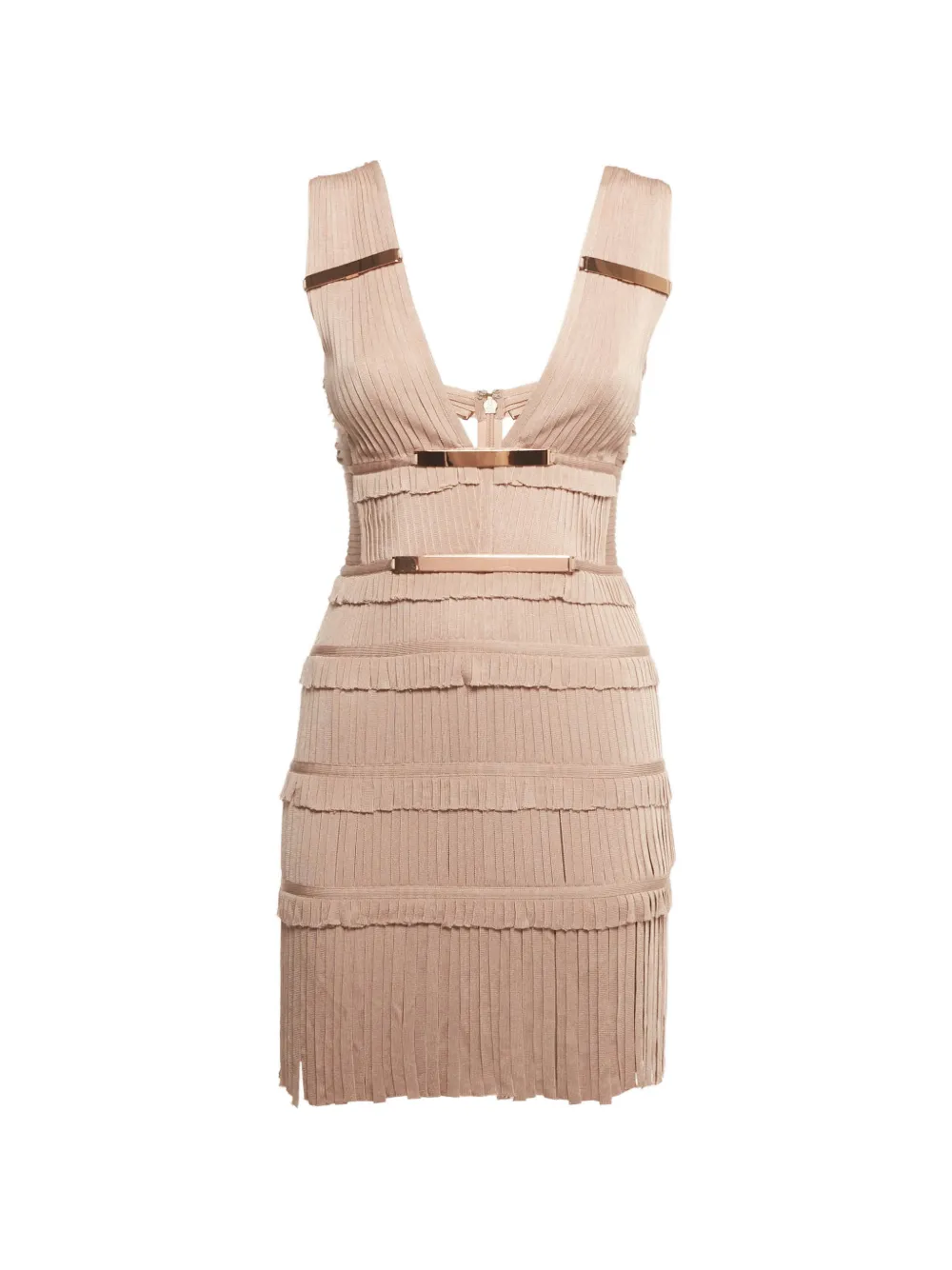 Hervé Léger Pre-Owned robe à franges Bandage - Rose