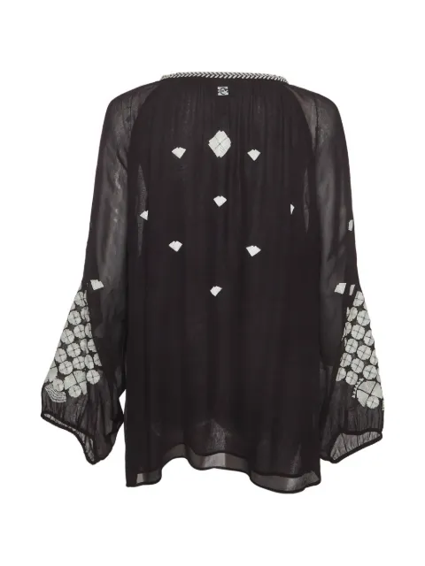 Cavalli Class embroidered long-sleeve blouse