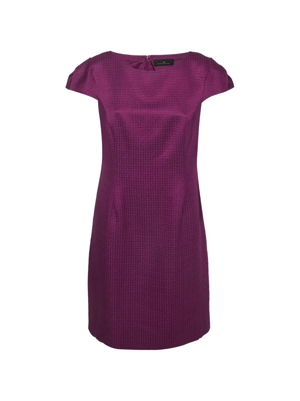 Carolina Herrera Vintage robe courte à motif pied-de-poule et mancherons - Violet Carolina Herrera Vintage robe courte à motif pied-de-poule et mancherons - Violet