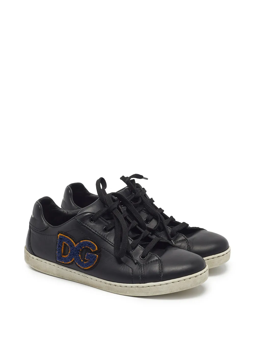 Dolce & Gabbana Pre-Owned Portofino leather sneakers - Nero