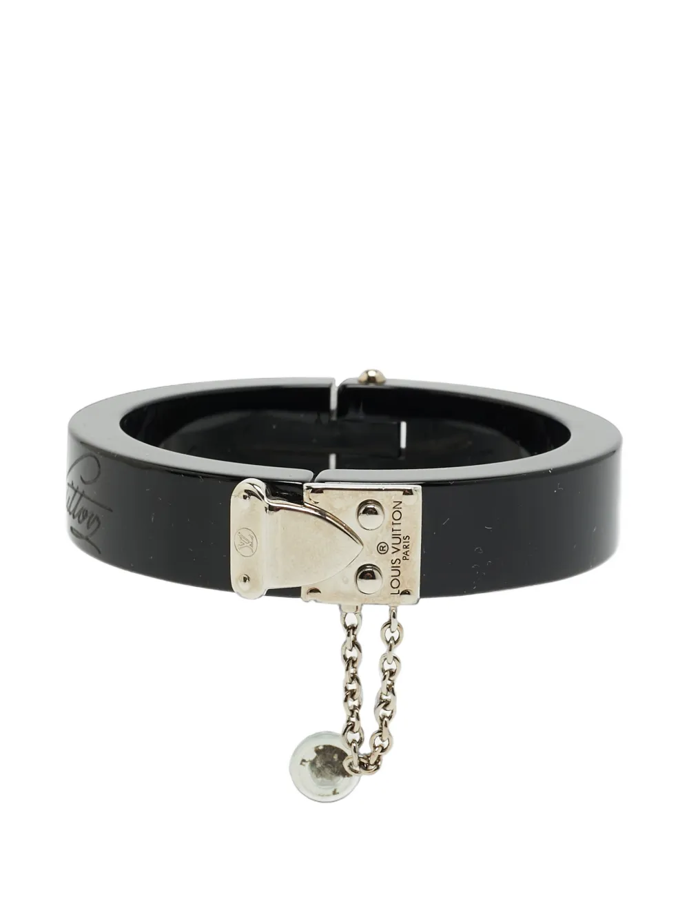Louis Vuitton Pre-Owned bracelet Lock Me à logo gravé - Noir Louis Vuitton Pre-Owned bracelet Lock Me à logo gravé - Noir