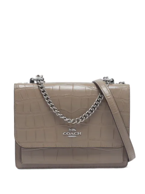 Prada Pre-Owned Klare croc-embossed shoulder bag