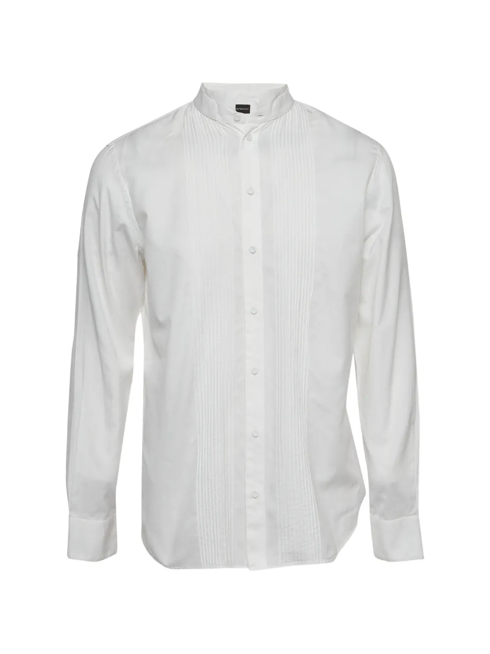 Emporio Armani Pre-Owned pintucked tuxedo shirt in White