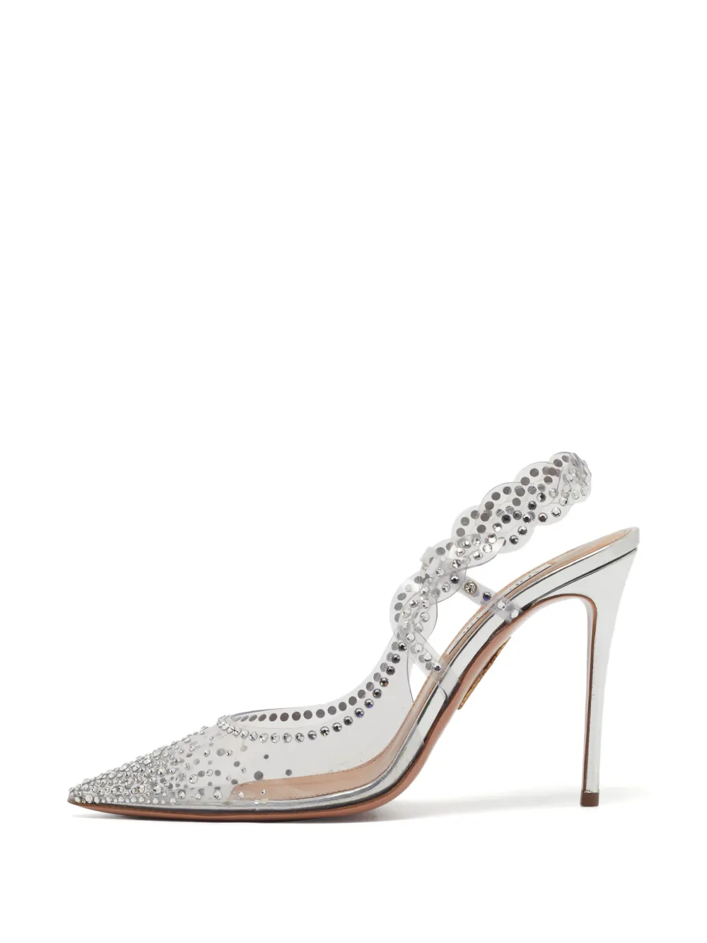 Aquazzura Heaven crystal-embellished pumps - Bianco