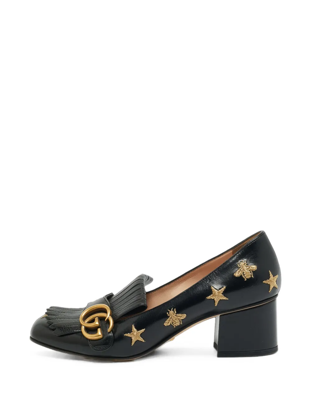 Gucci Pre-Owned GG Marmont fringed pumps - Schwarz