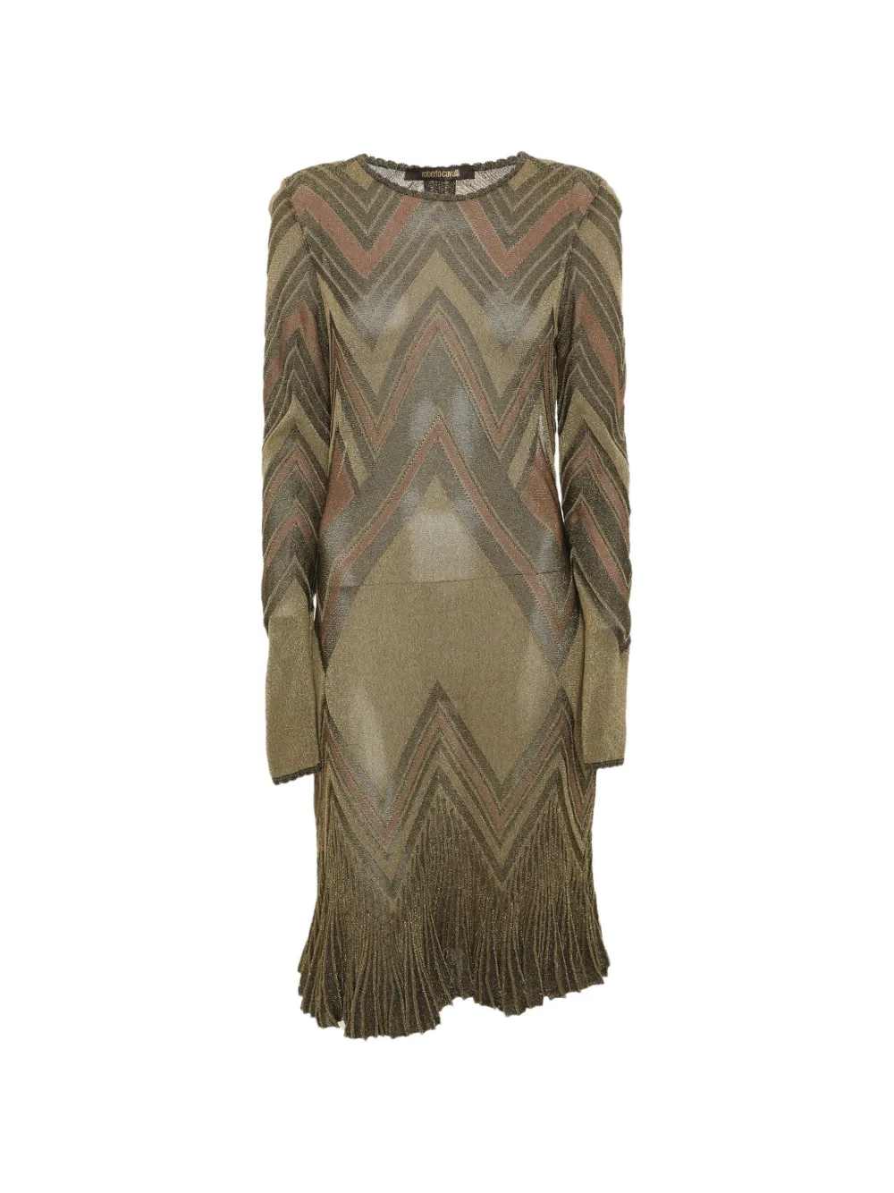 Roberto Cavalli Vintage robe mi-longue dos nu en Lurex - Vert Roberto Cavalli Vintage robe mi-longue dos nu en Lurex - Vert