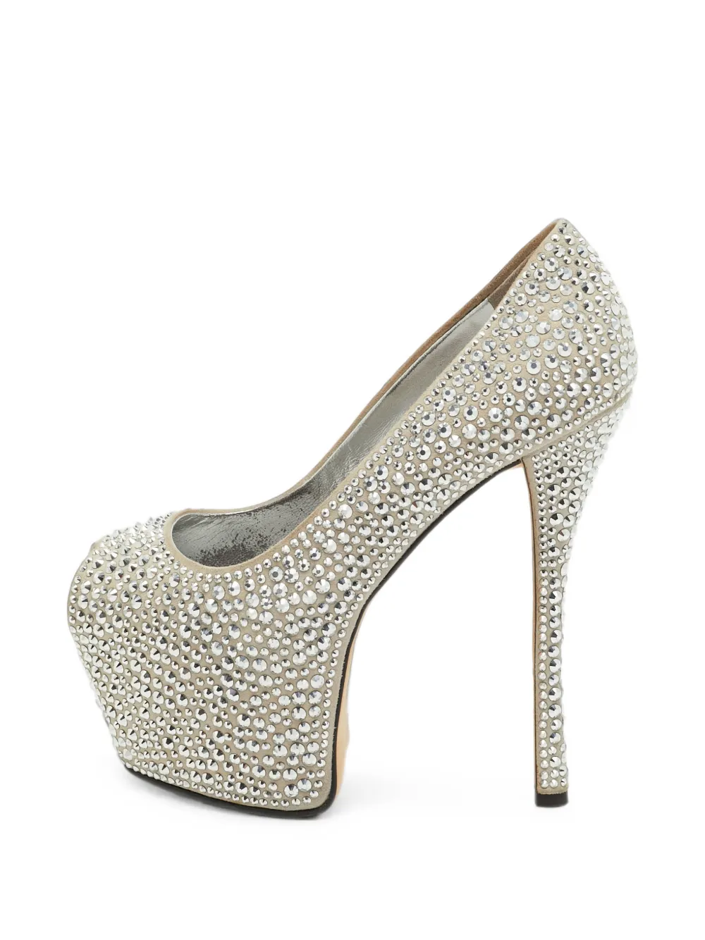 Giuseppe Zanotti Vintage Pumps mit Kristallen - Grau