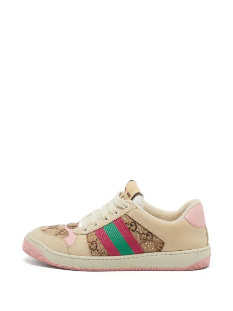 Gucci Pre-Owned Screener nubuck-leather sneakers