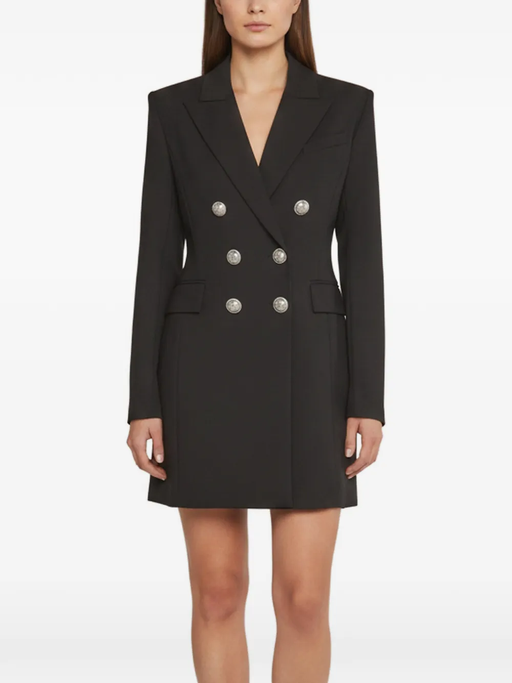 Balmain Pre-Owned robe courte à boutonnière croisée - Noir