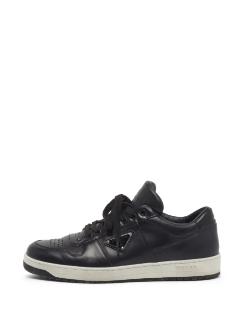 Prada Pre-Owned lace-up leather sneakers