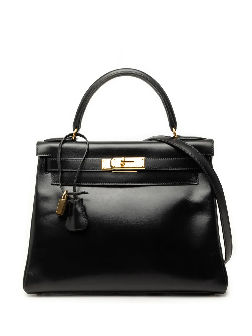 Hermès Pre-Owned 1999 Box Calf Kelly Retourne 28 satchel - Nero
