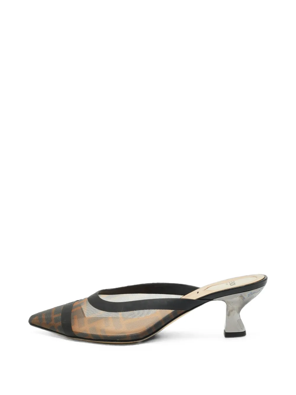 Fendi Pre-Owned mules Colibri en mesh - Marron