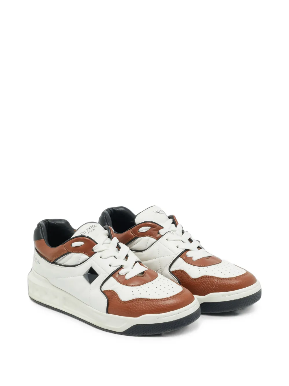 Valentino Garavani Pre-Owned One Stud leather sneakers - Weiß