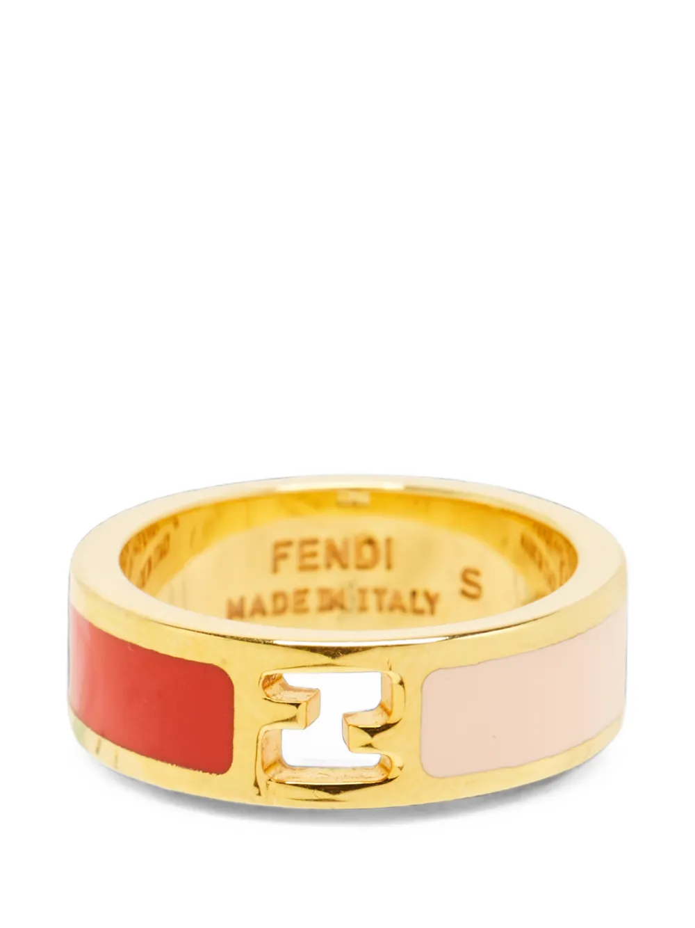 Fendi Pre-Owned FF Emaille-Ring - Gold