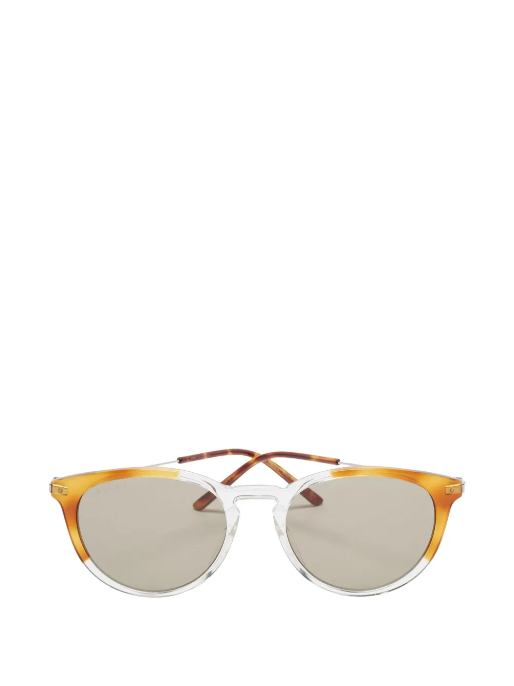 Gucci Pre-Owned Runde GG1048S Sonnenbrille - Weiß
