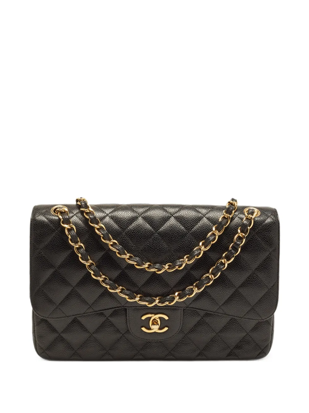 CHANEL Pre-Owned Jumbo Double Flap cross body bag - Black