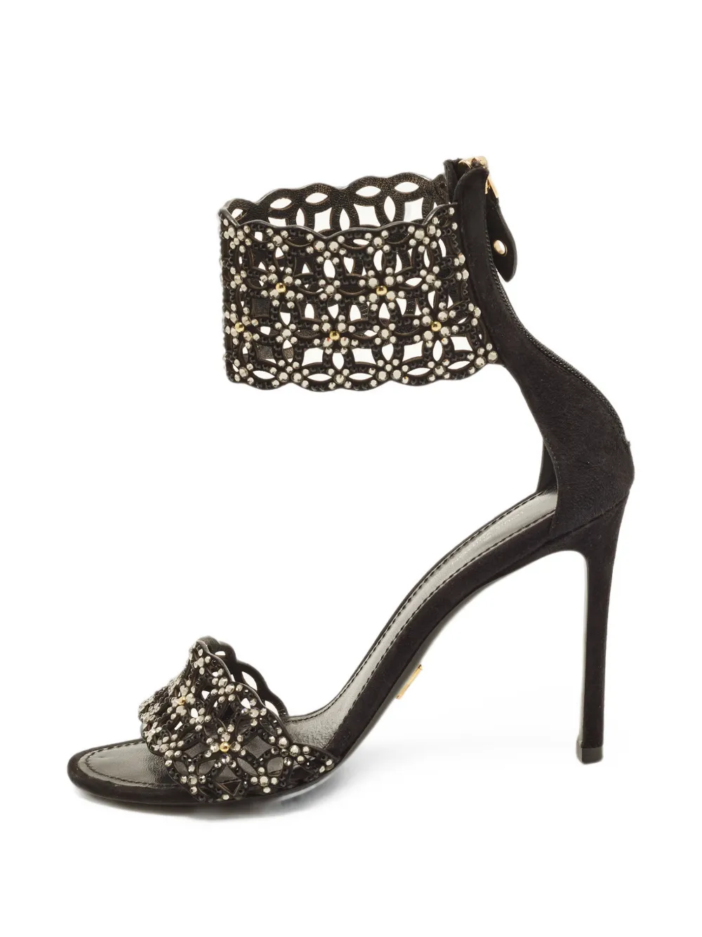 Louis Vuitton Pre-Owned crystal-embellished laser-cut sandals - Noir