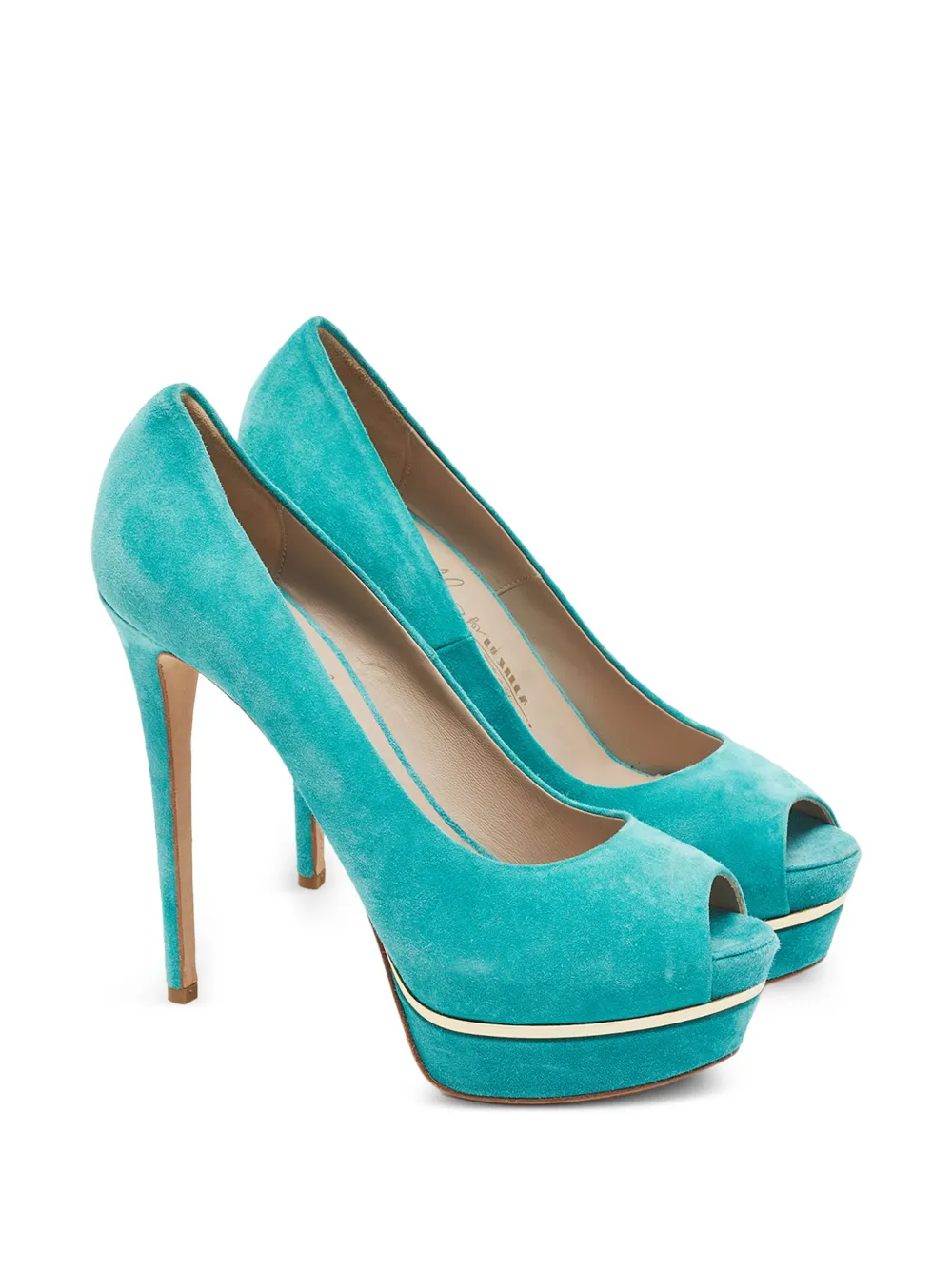 Le Silla peep-toe platform pumps - Verde
